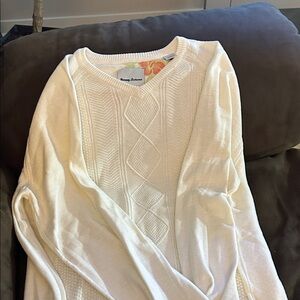 Tommy Bahama Ivory Cable Knit Sweater